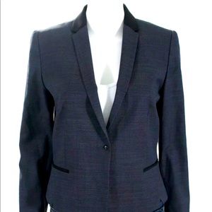 ELIE TAHARI BLUE FITTED BLAZER SIZE 8